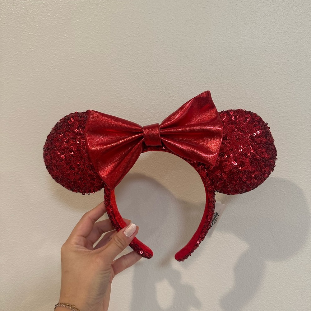 Disney Red Sequin Minnie Mouse Ears